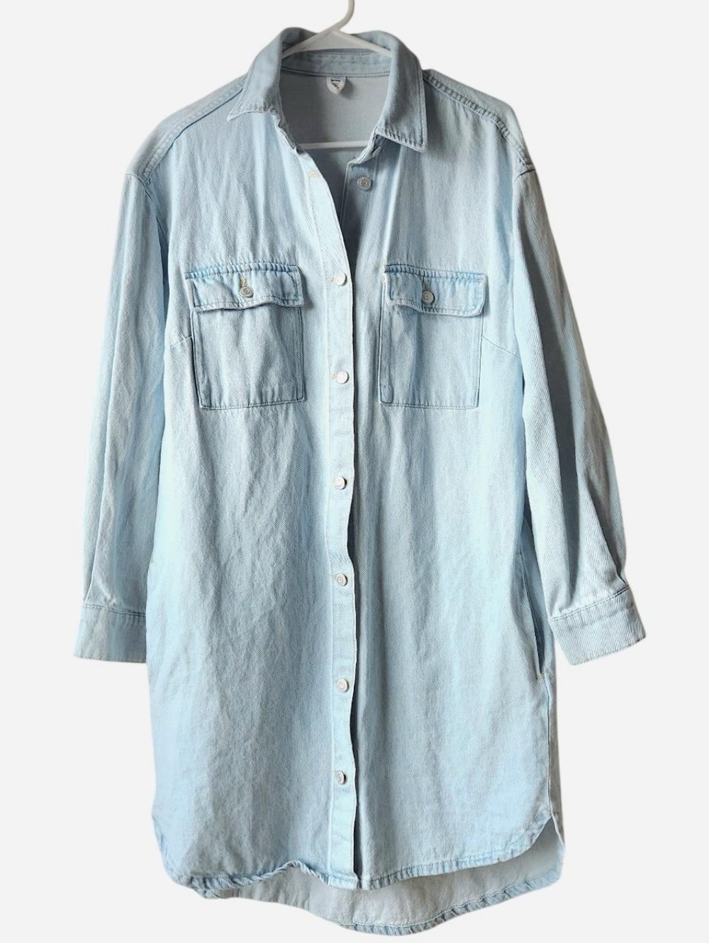 &Denim Cotton Long Sleeve Dress